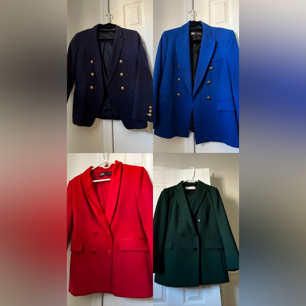 Double breasted blazers (various colors)